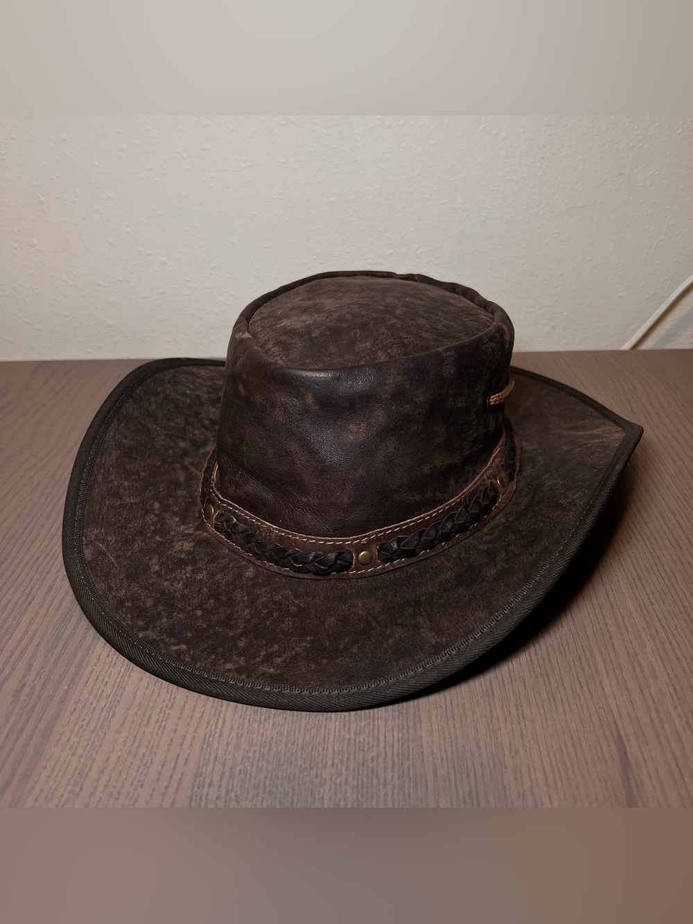 SIZE XXL BARMAH GENUINE SQUASHY KANGAROO LEATHER AUSTRALIAN MADE HAT